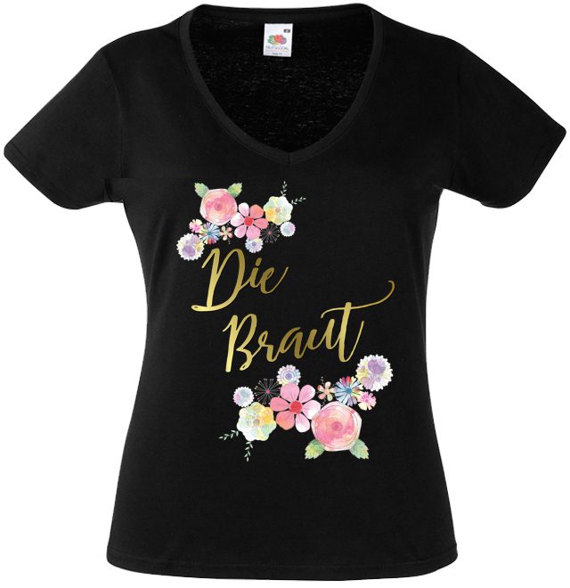 JGA Shirts JGA Shirt - Braut Blumen
