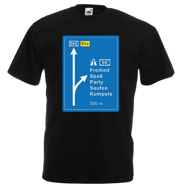 JGA Shirts JGA Shirt - Autobahnschild