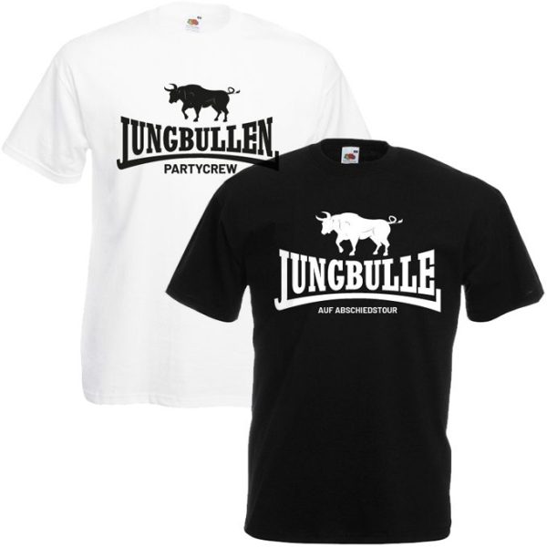 JGA Shirts Jungbulle JGA Shirts Jungbulle schwarz weiß