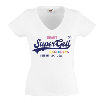 Junggesellinnenabschied shirts Supergeil weiß