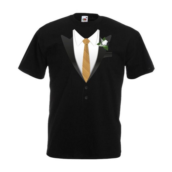 161_Tuxedo_golden_Tie JGA Shirt goldene Krawatte