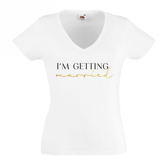 JGA Shirts JGA Shirt - Getting married - Getting drunk Glitter