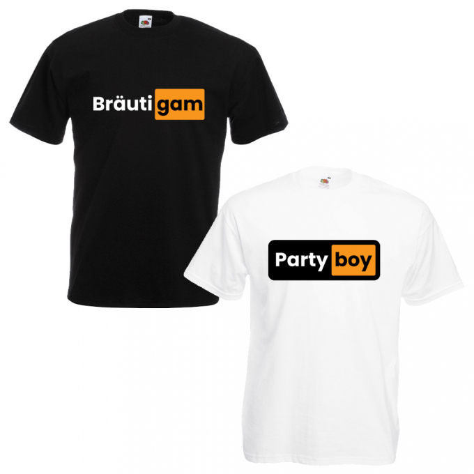 JGA Shirts JGA Shirt - Bräutigam Partyboy Hub