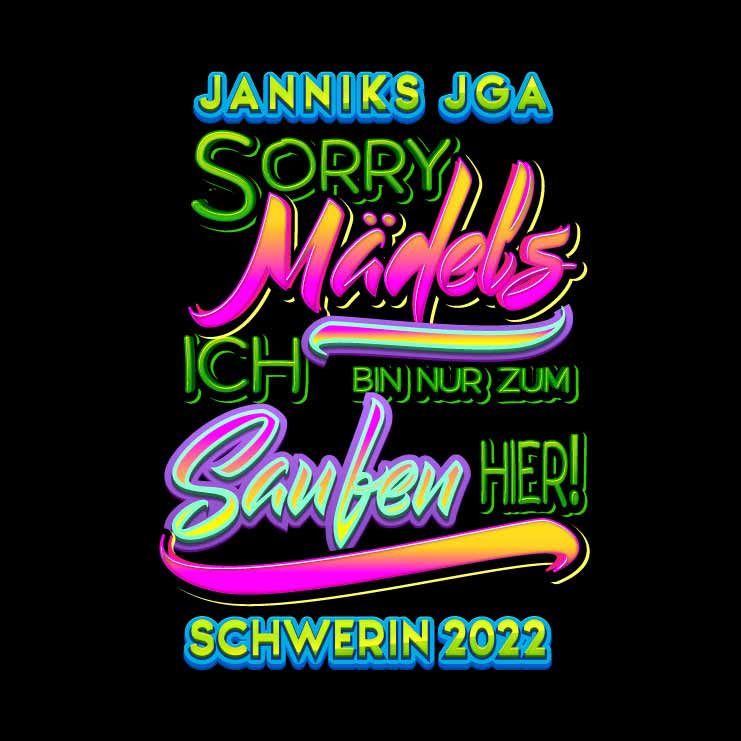 JGA Shirts JGA personalisiert - Sorry Mädels